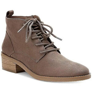 Style & Co Women's Beige Pull-Tab Lace Cushioned Rizio Round Toe Block Heel 6 M